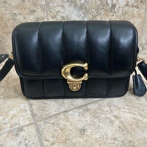 COACH black Quilted Leather Studio Shoulder Bag C7725 + Dustbag NWOT